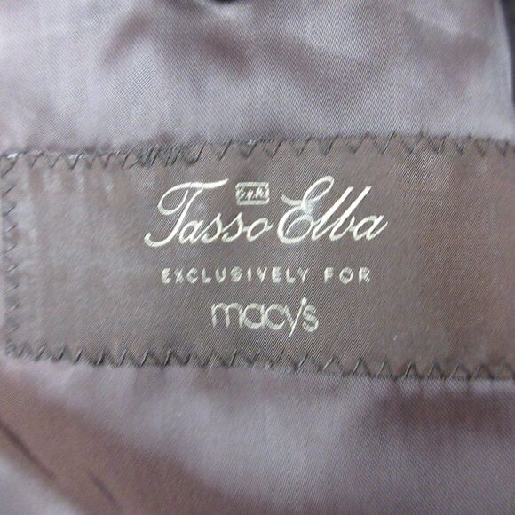 TASSO ELBA Macy's 100% Cashmere Blazer Sz 42R Camel Brown Sport Coat Suit Jacket - Picture 5 of 10